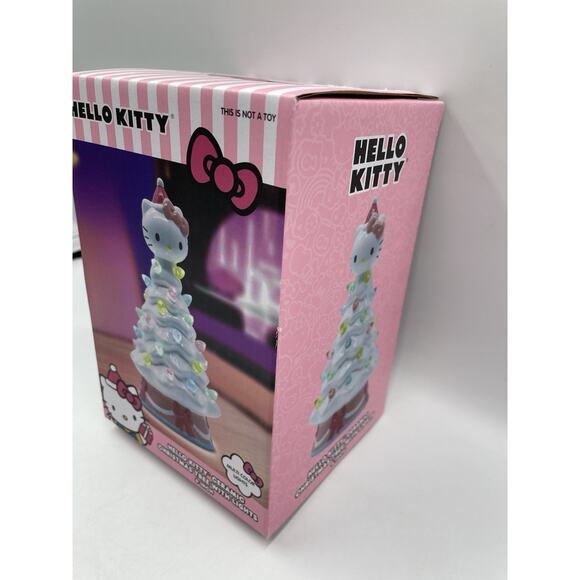 NEW Hello Kitty Ceramic Christmas Tree with Multi Colors 6" Light-Up Battery HTF - Picture 5 of 7